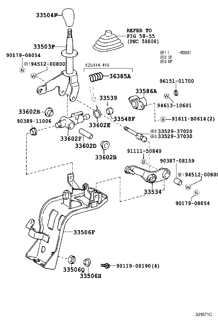 33828-37120 BRACKET, TRANSMISSION CONTROL CABLE product image