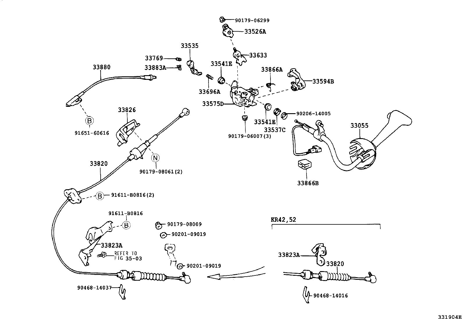 33055-28211 LEVER SUB-ASSY, COLUMN SHIFT product image
