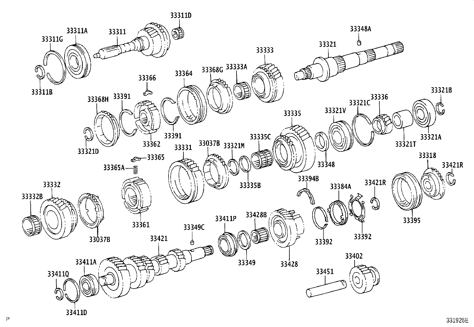 33034-35111 GEAR, 3RD product image