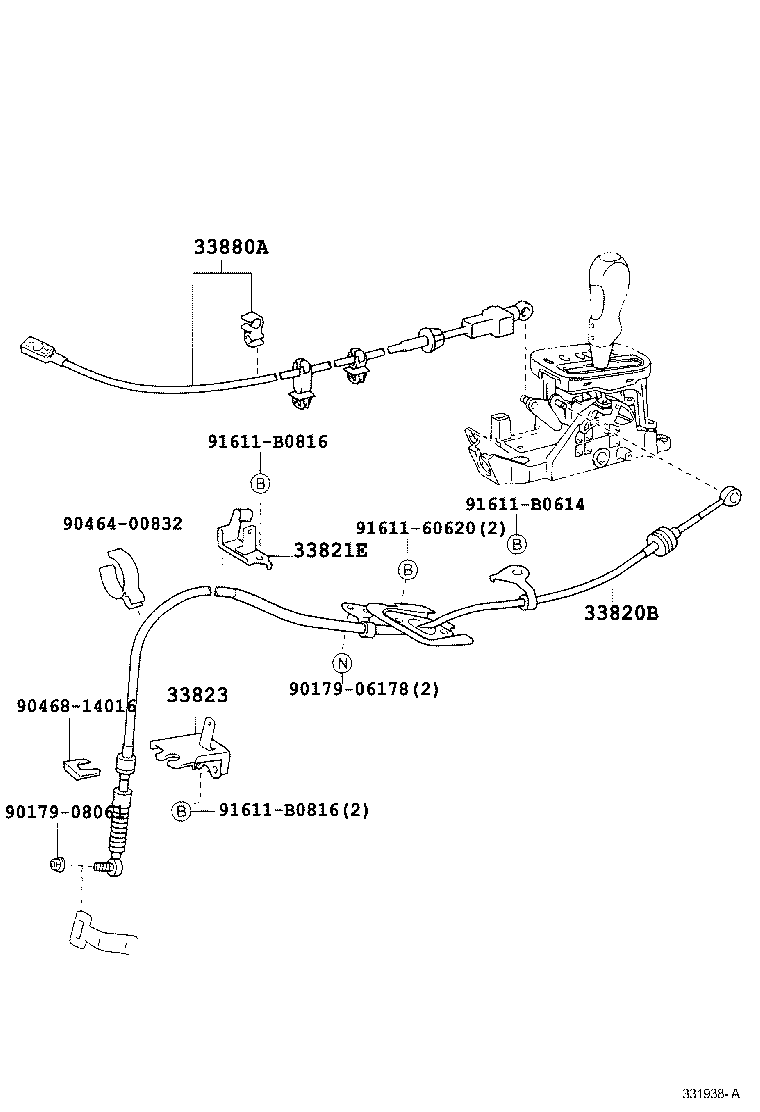33504-20200 KNOB SUB-ASSY, SHIFT LEVER product image