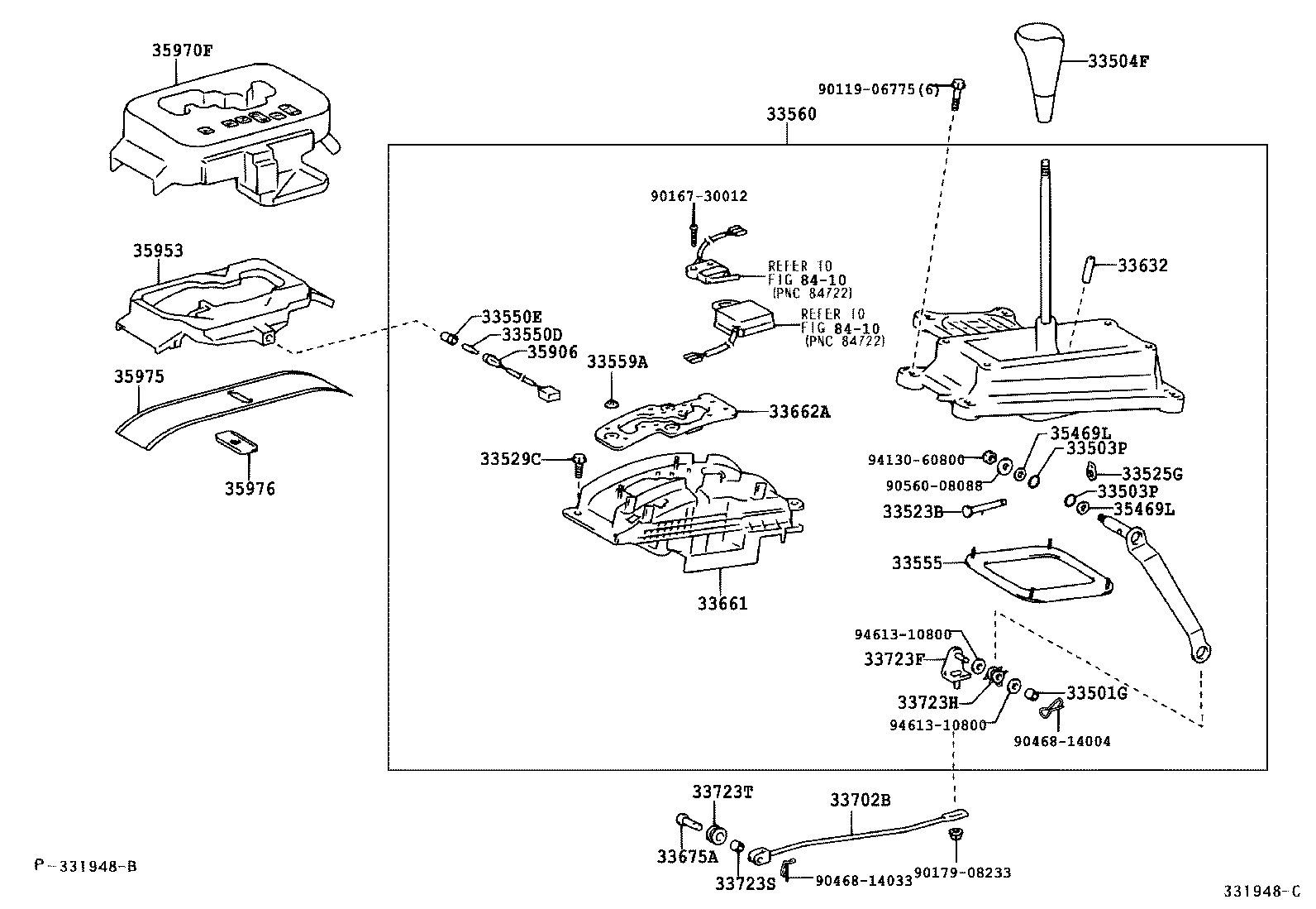 33530-60440 LEVER ASSY, SHIFT (FOR FLOOR SHIFT) product image
