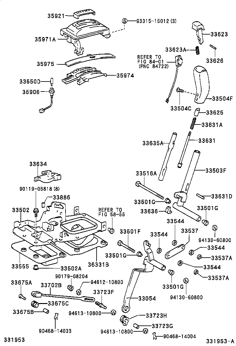 33530-35330 LEVER ASSY, SHIFT (FOR FLOOR SHIFT) product image