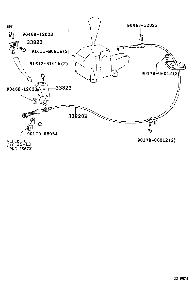 33530-60561 LEVER ASSY, SHIFT (FOR FLOOR SHIFT) product image