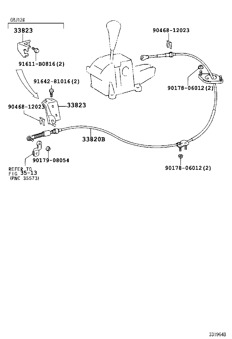33504-60160-C0 KNOB SUB-ASSY, SHIFT LEVER product image