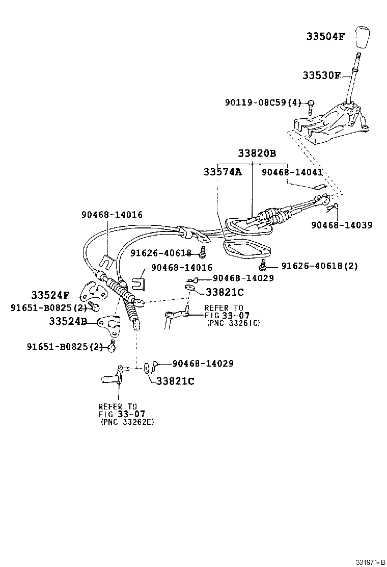 33524-0D020 BRACKET, CONTROL CABLE product image