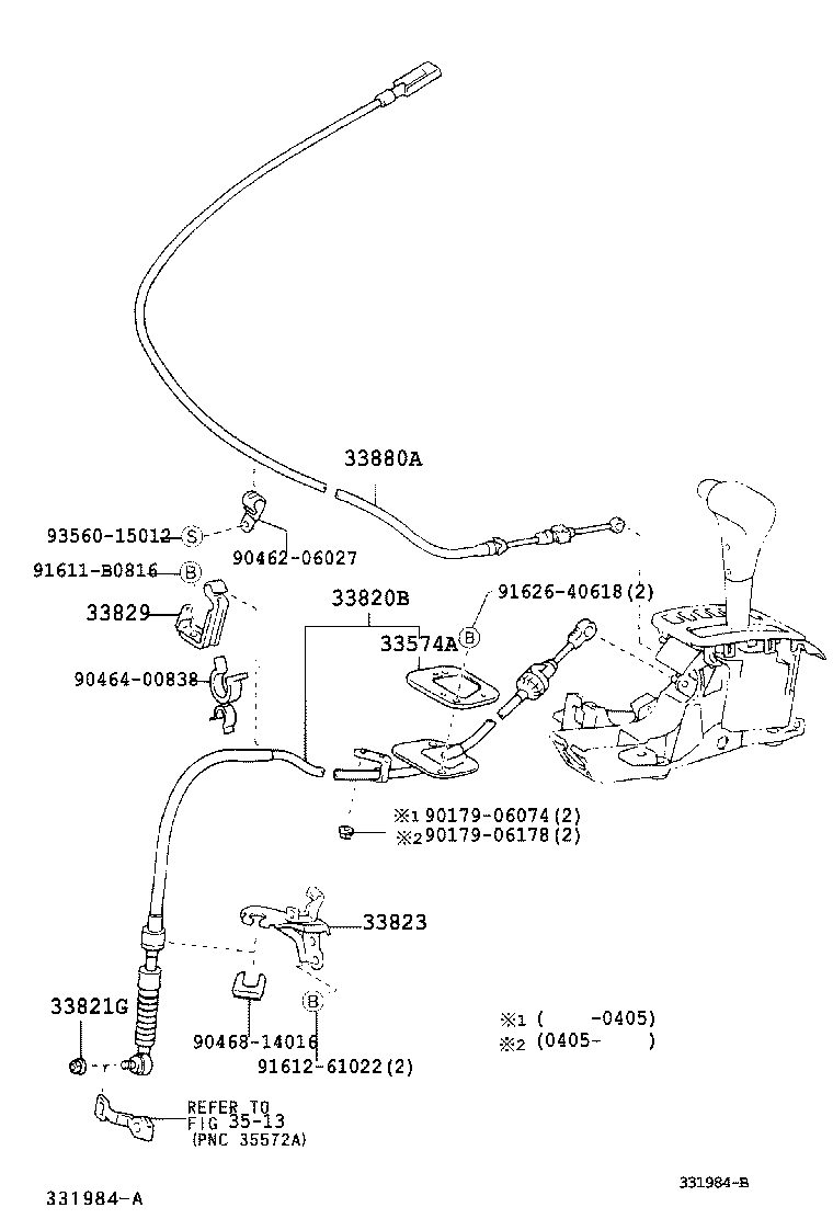 33530-02050 LEVER ASSY, SHIFT (FOR FLOOR SHIFT) product image