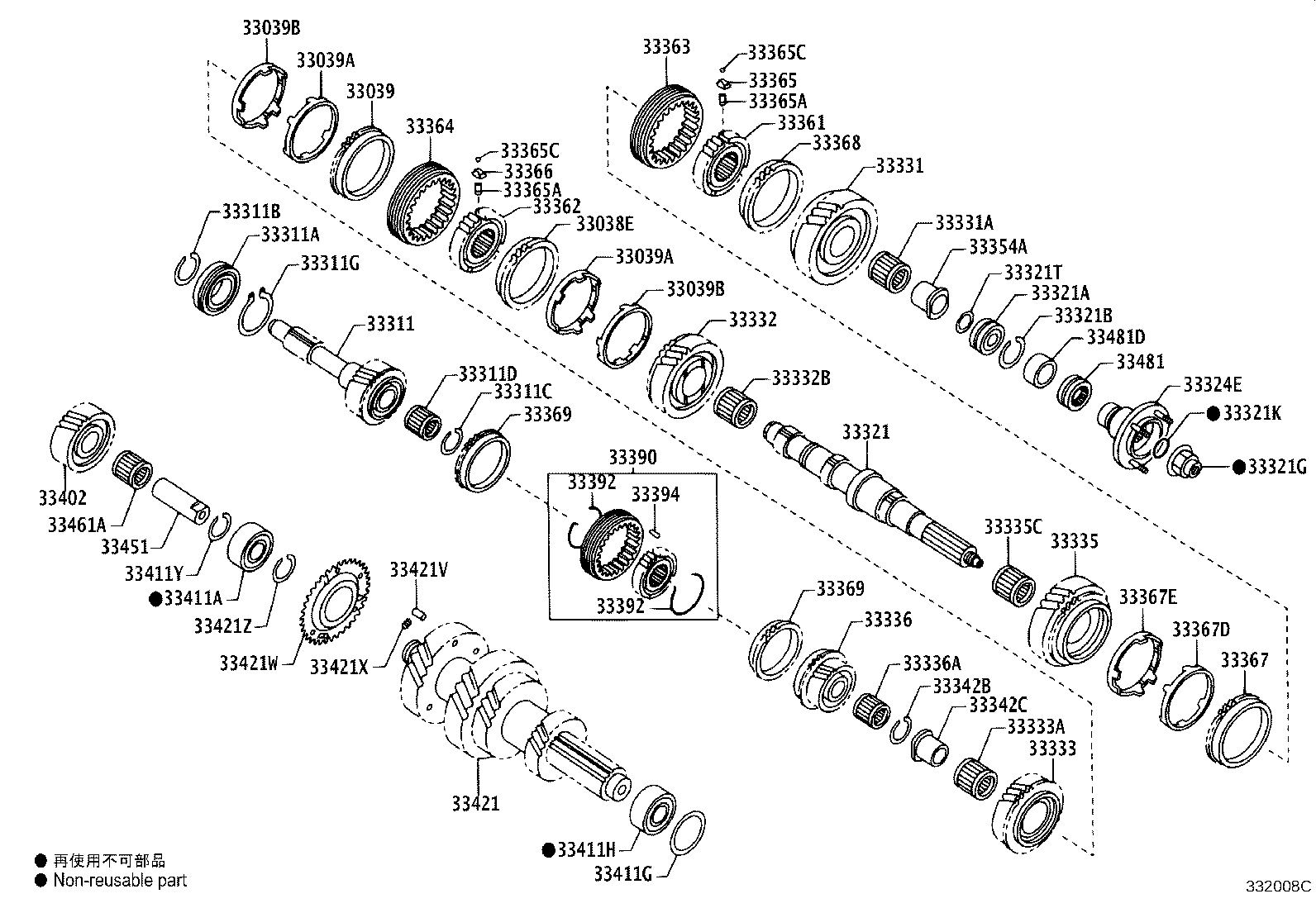 33035-37010 GEAR, 4TH product image