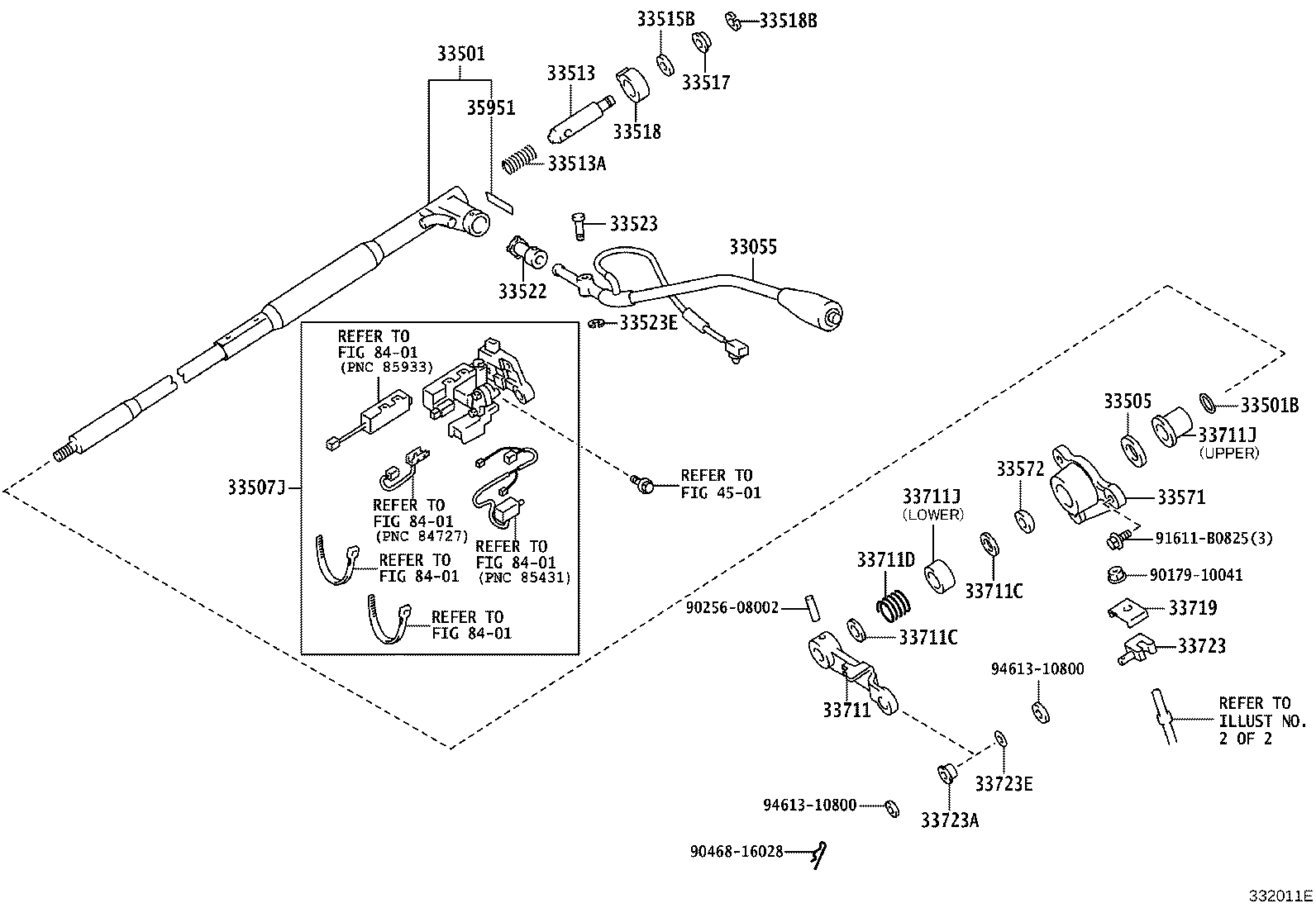 33501-43020 LEVER SUB-ASSY, COLUMN SHIFT product image