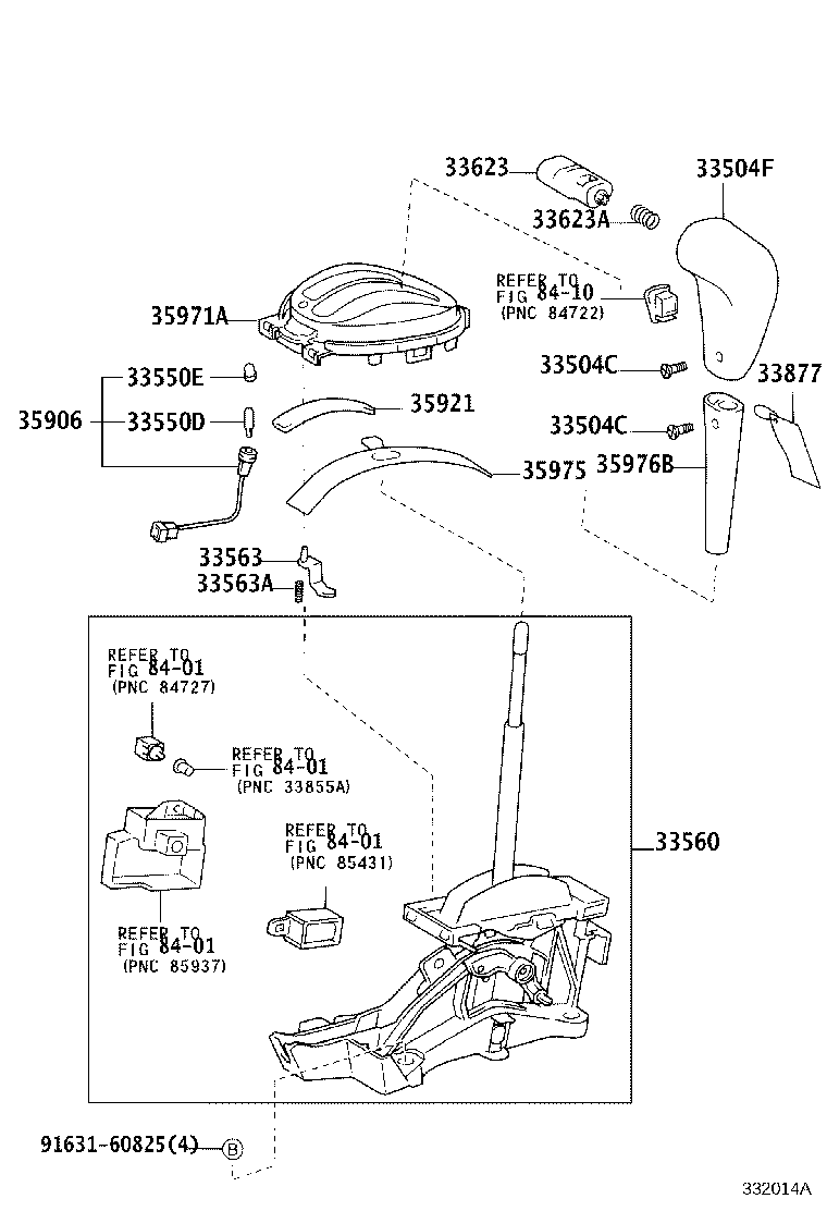 33530-52140 LEVER ASSY, SHIFT (FOR FLOOR SHIFT) product image