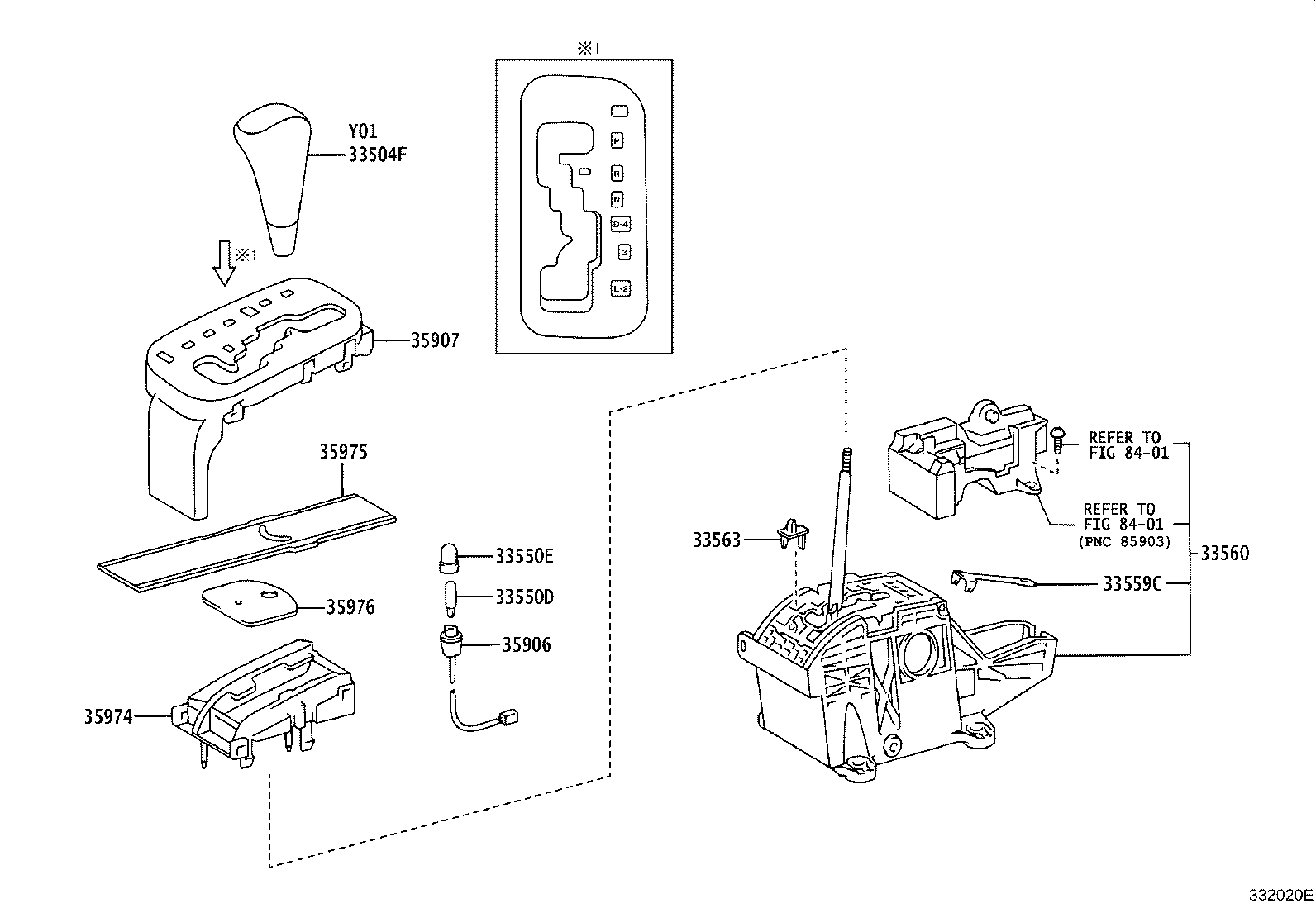33560-35010 UNIT ASSY, SHIFT LOCK CONTROL product image