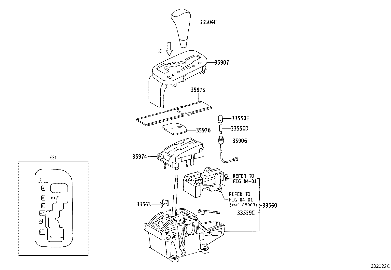 35907-35240 HOUSING SUB-ASSY, POSITION INDICATOR (FOR FLOOR SHIFT) product image