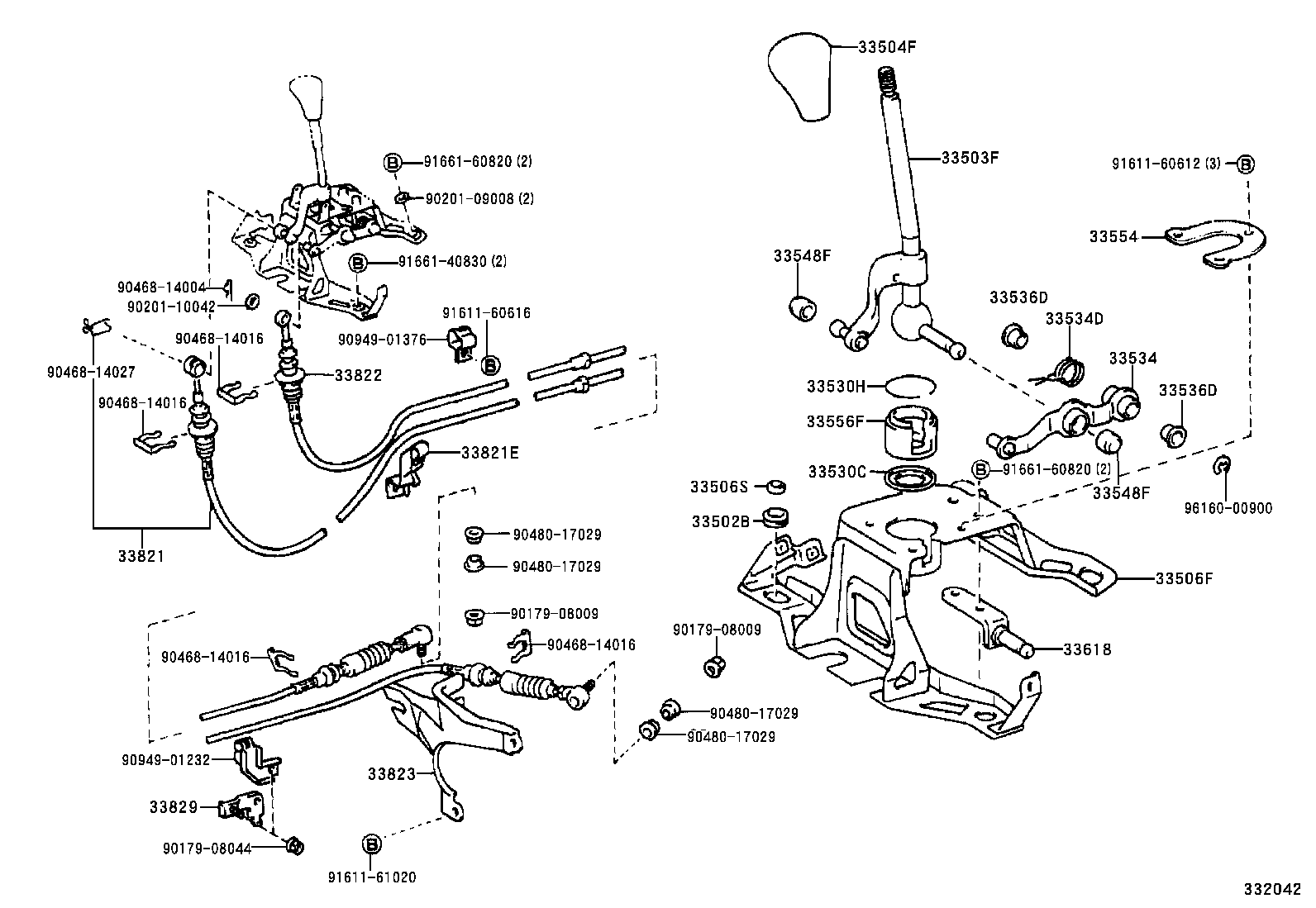 33829-28050 SUPPORT, TRANSMISSION CONTROL CABLE product image