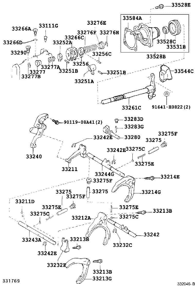 33211-0D030 FORK, REVERSE SHIFT product image