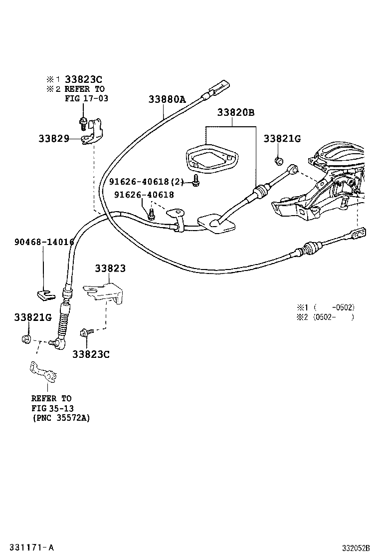 33524-0D020 BRACKET, CONTROL CABLE product image