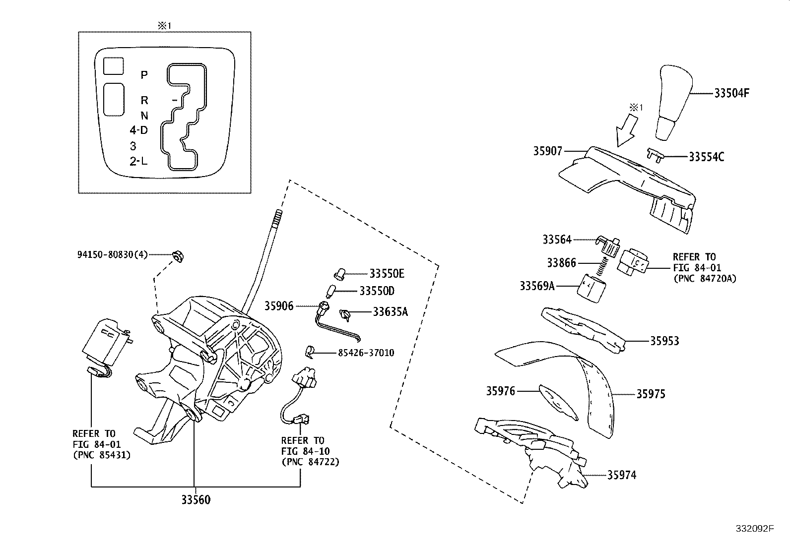 Toyota 33560-48130 UNIT ASSY, SHIFT LOCK CONTROL