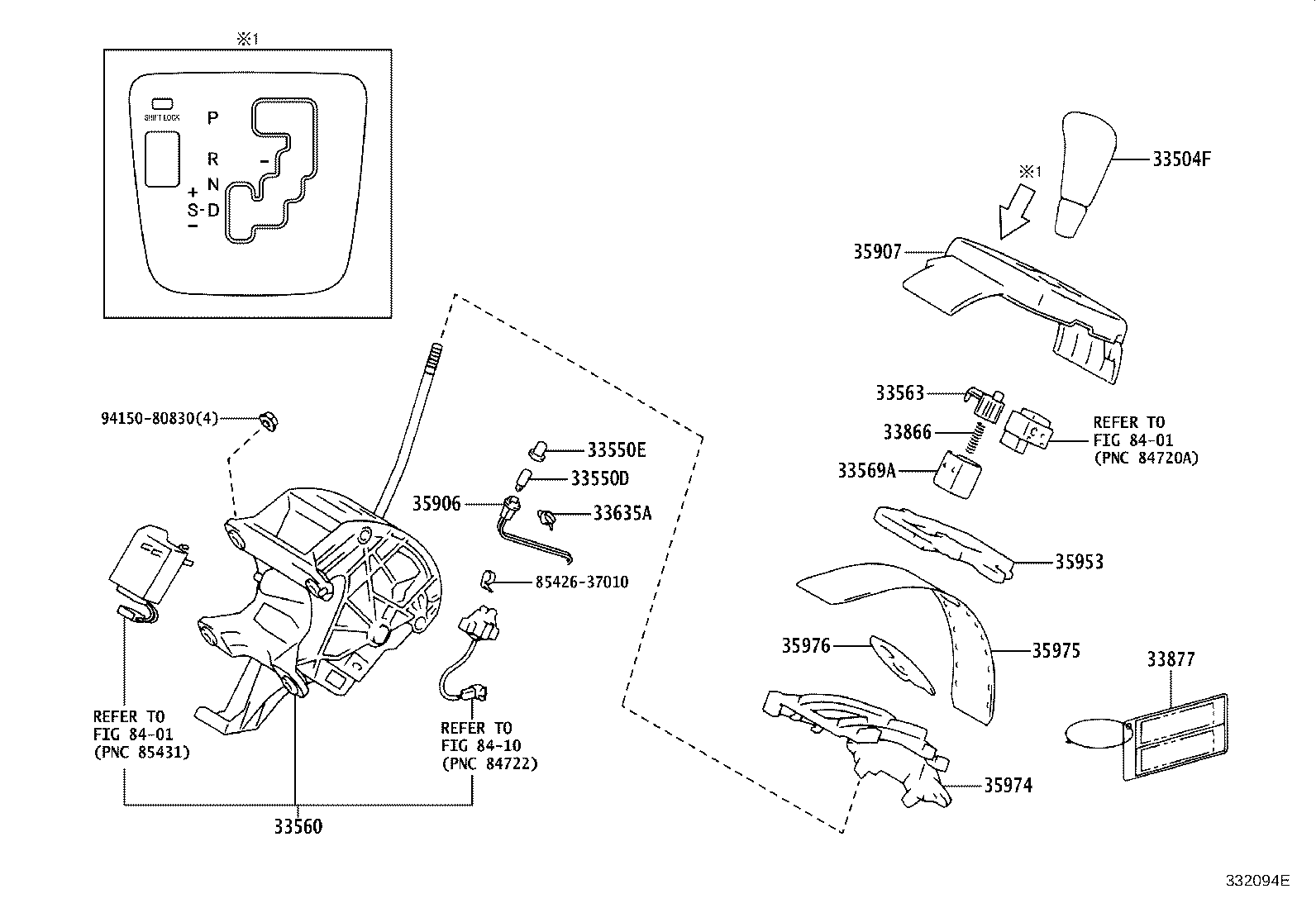 33563-48060 BUTTON, SHIFT LOCK RELEASE product image