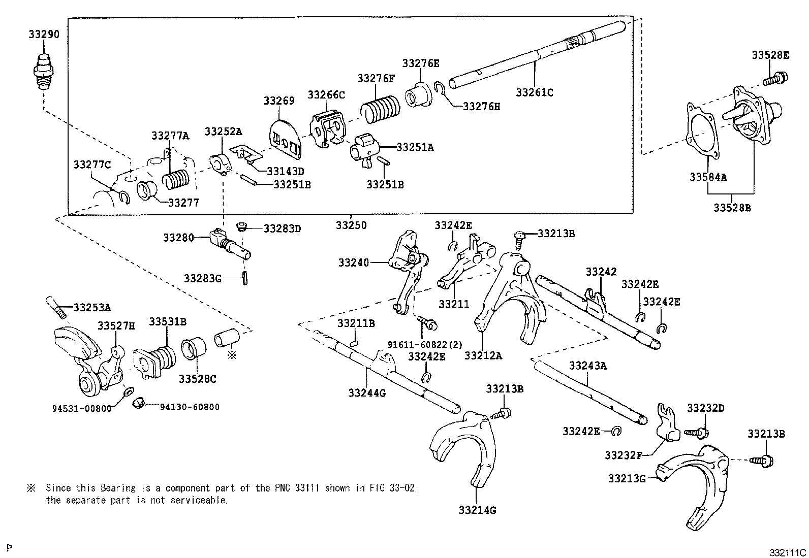 33261-42012 SHAFT, SHIFT & SELECT LEVER product image