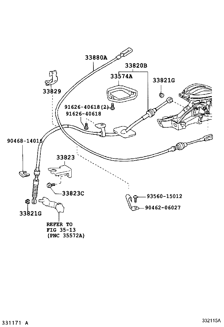 33560-52080 UNIT ASSY, SHIFT LOCK CONTROL product image