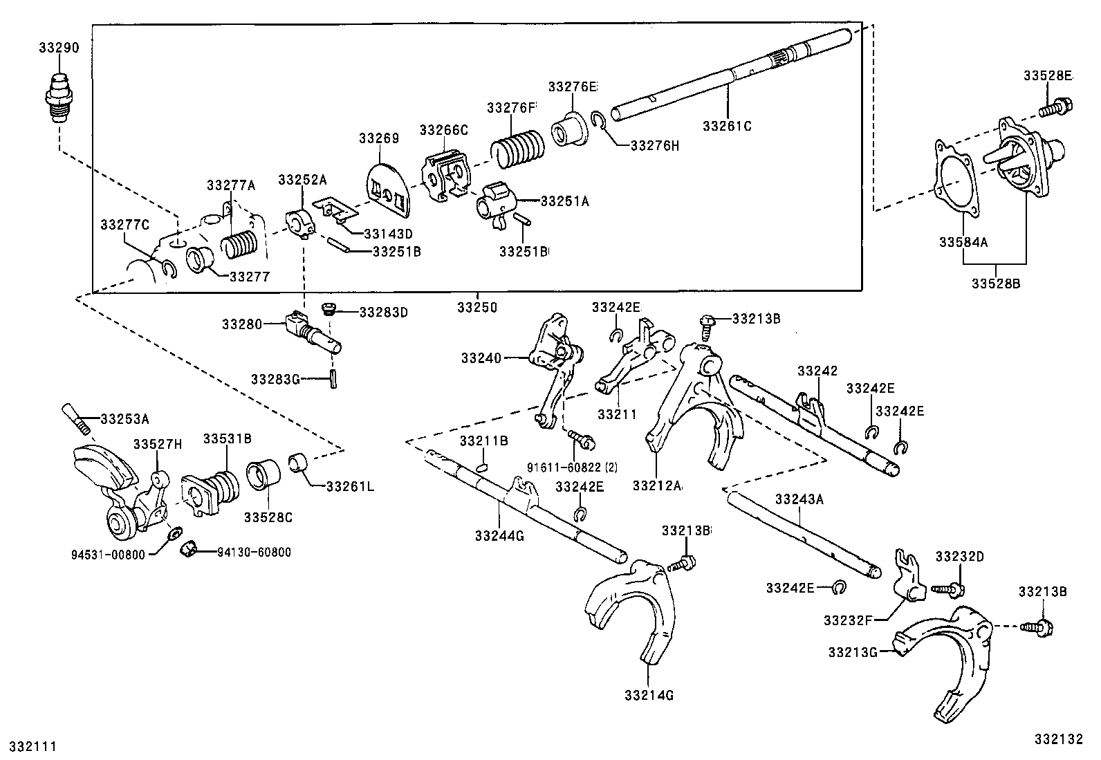 33250-28040 SHAFT ASSY, SHIFT & SELECT LEVER product image