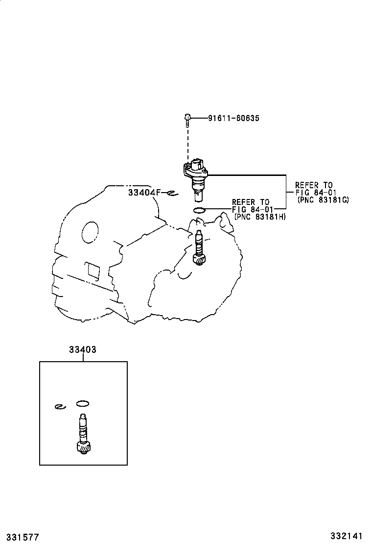 33403-49075 GEAR SUB-ASSY, SPEEDOMETER DRIVEN (MTM) product image