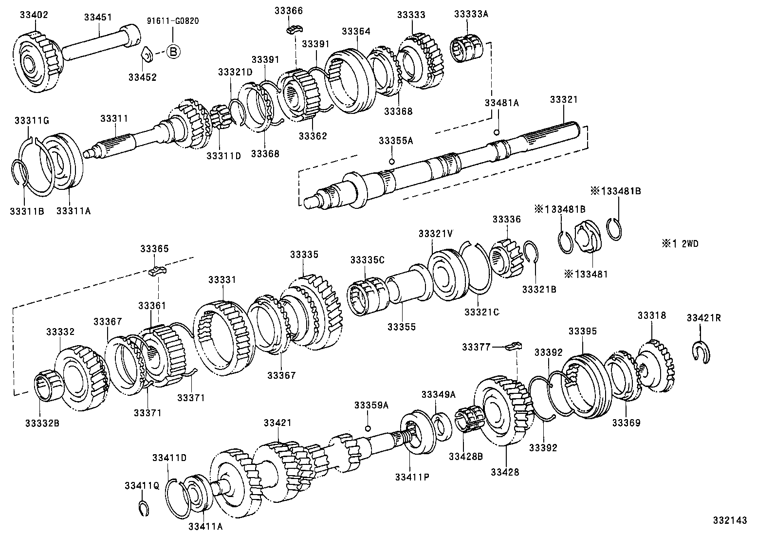 33481-26050 GEAR, SPEEDOMETER DRIVE (MTM) product image