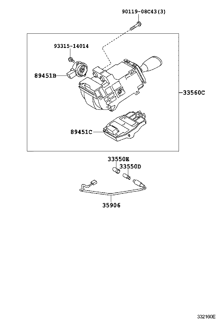 33560-47013 LEVER ASSY, SHIFT, LOWER product image