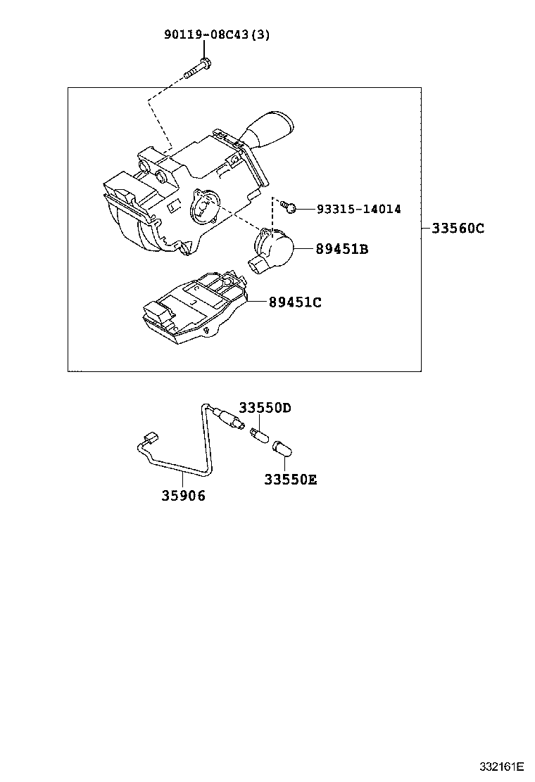 Toyota 33560-47021 LEVER ASSY, SHIFT, LOWER