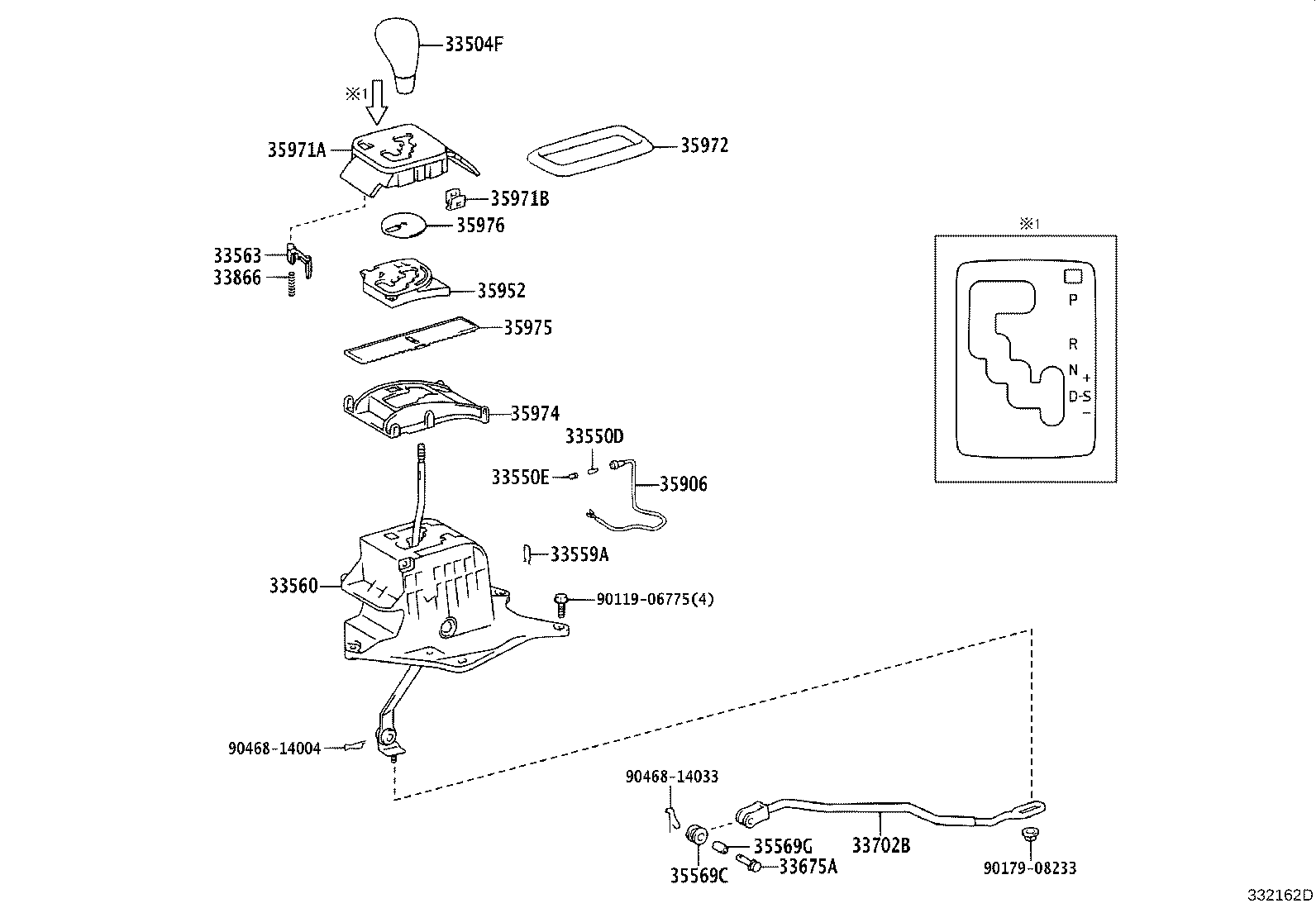 33504-30281-B2 KNOB SUB-ASSY, SHIFT LEVER product image