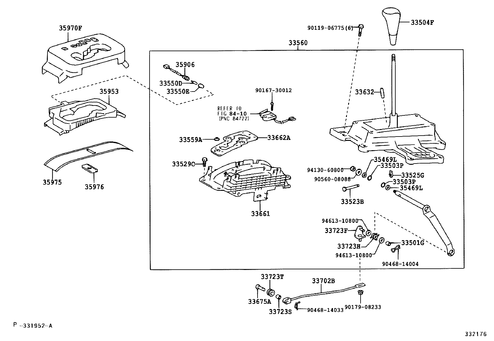 33530-60440 LEVER ASSY, SHIFT (FOR FLOOR SHIFT) product image