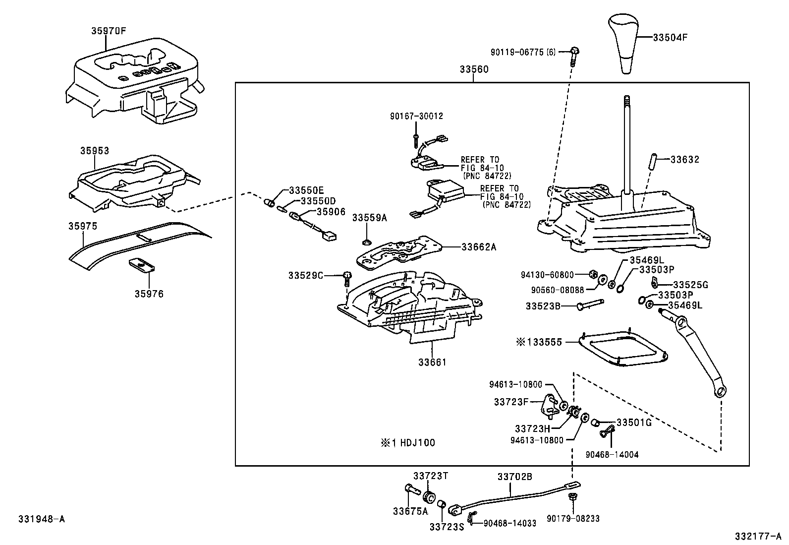 33530-60370 LEVER ASSY, SHIFT (FOR FLOOR SHIFT) product image
