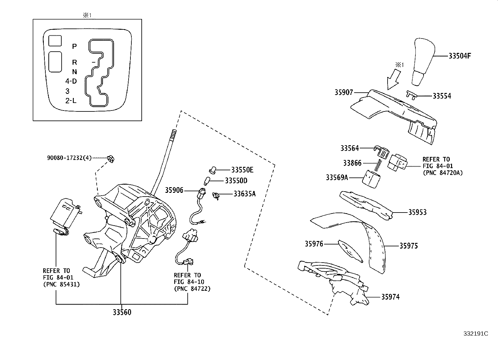 Toyota 33560-0E020 UNIT ASSY, SHIFT LOCK CONTROL