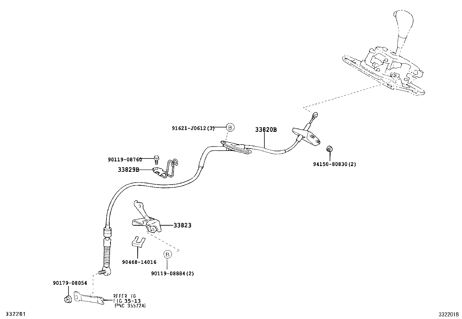 33529-48010 BOLT, SHIFT LEVER product image