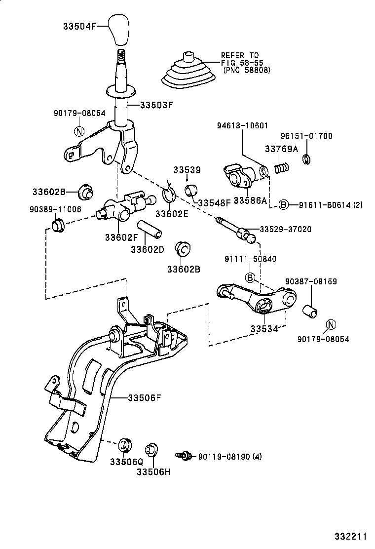 33823-37640 BRACKET, TRANSMISSION CONTROL CABLE, NO.1 product image