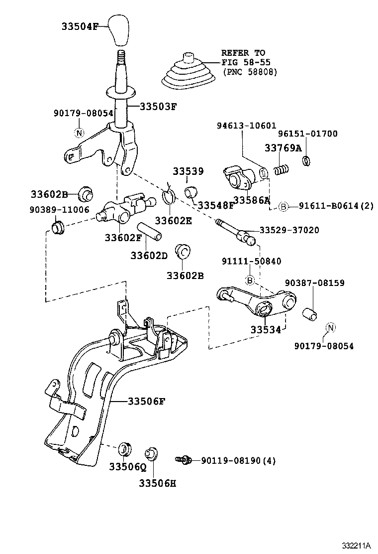 33830-37360 CABLE TRANSMISSION CONTROL SELECT (FOR FLOOR SHIFT) product image