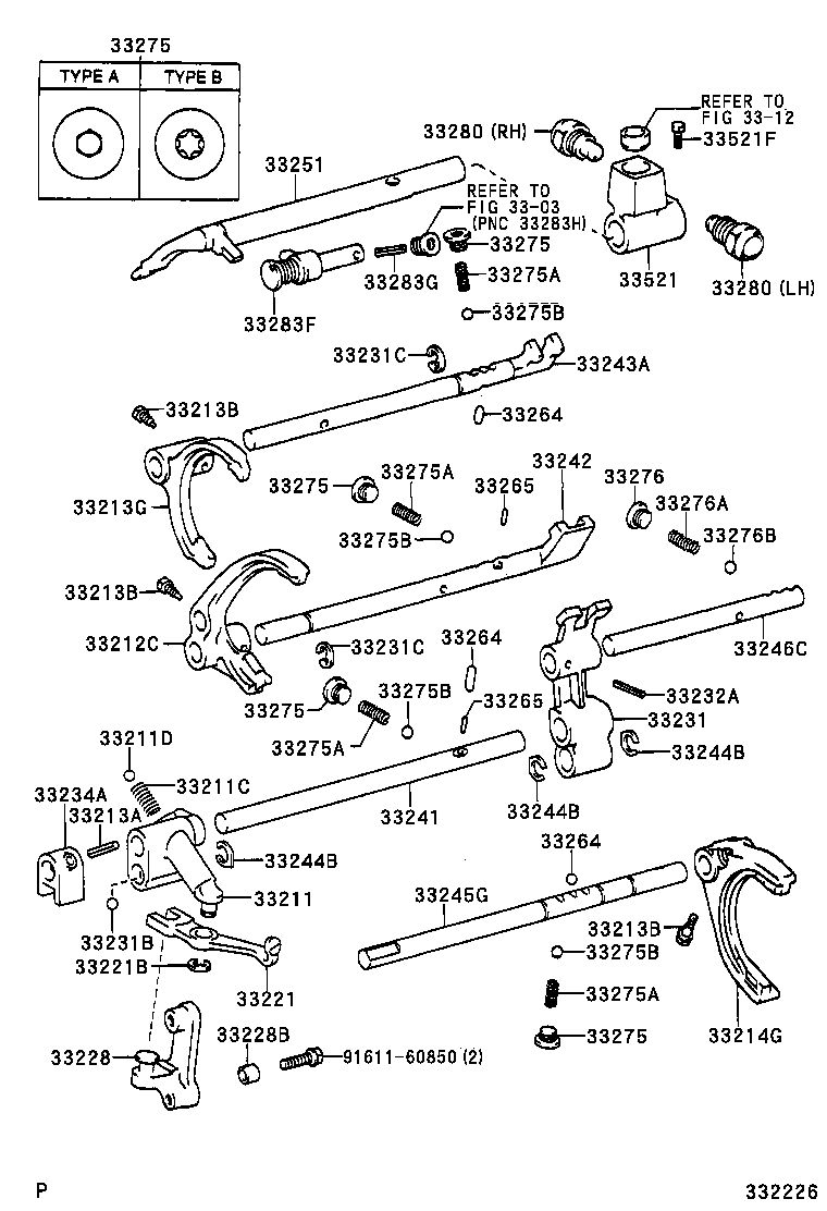 33245-04010 SHAFT, GEAR SHIFT FORK, NO.4 product image