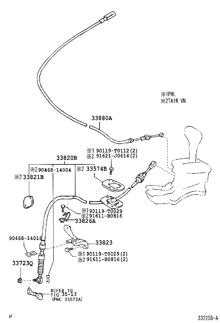 33560-33080 UNIT ASSY, SHIFT LOCK CONTROL product image