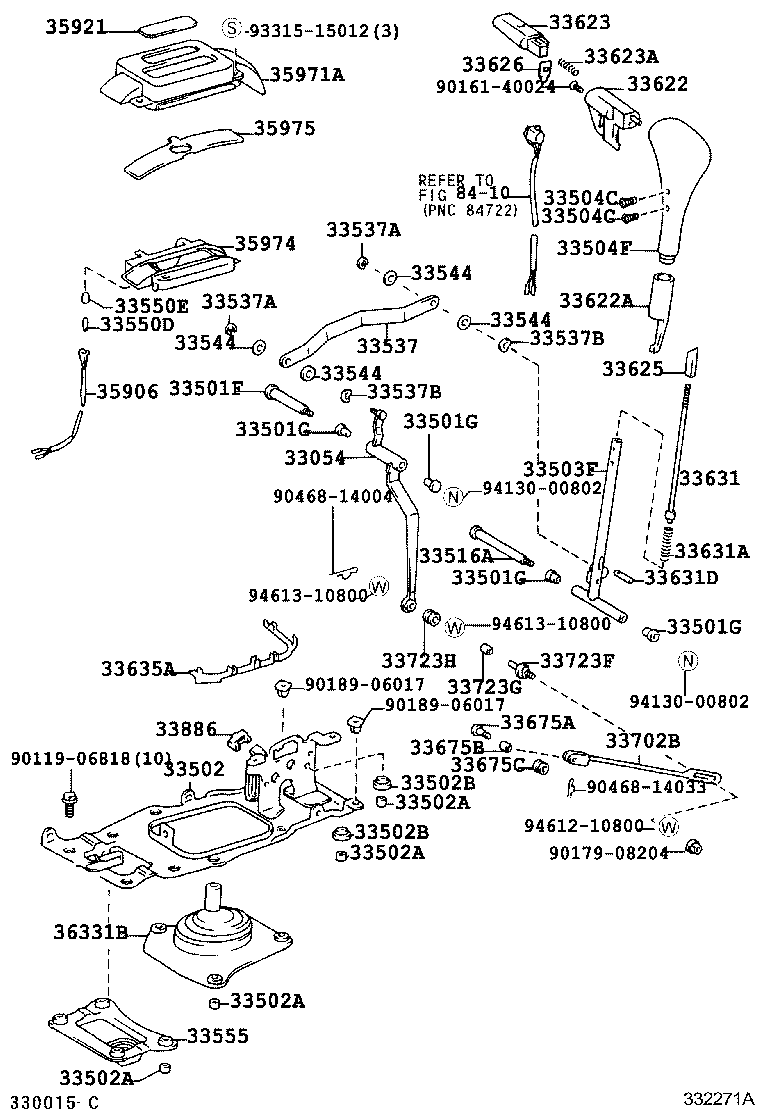 33530-60290 LEVER ASSY, SHIFT (FOR FLOOR SHIFT) product image