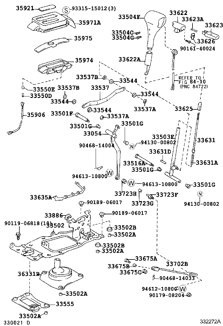 33530-60290 LEVER ASSY, SHIFT (FOR FLOOR SHIFT) product image