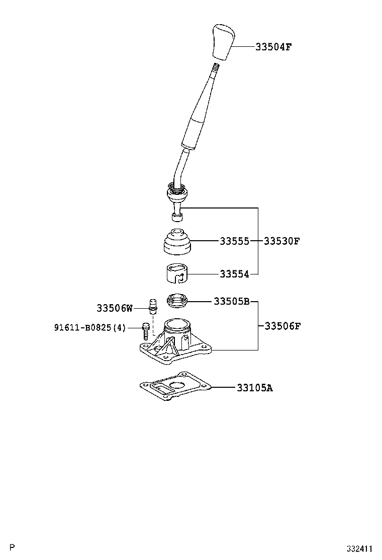 90105-A0085 BOLT (FOR TRANSMISSION CONTROL CABLE BRACKET) product image