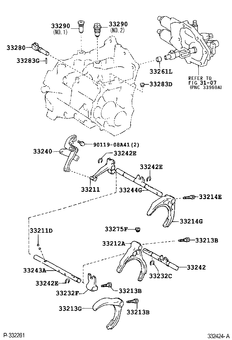 33212-05010 FORK, GEAR SHIFT, NO.1 product image