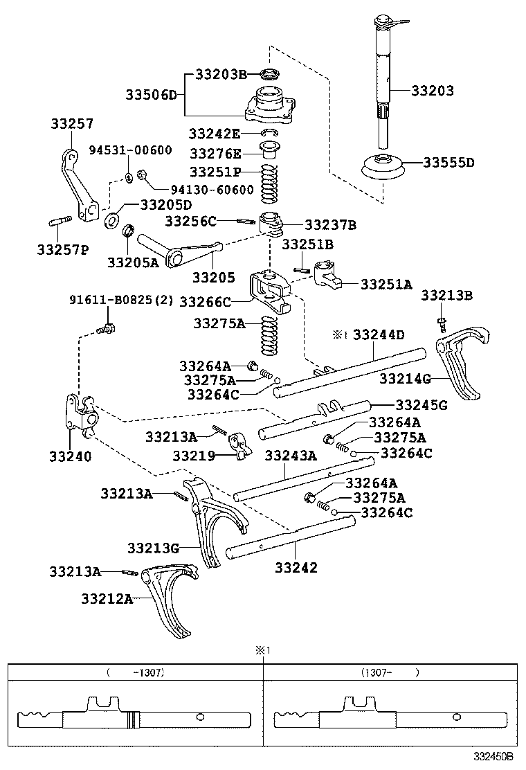 33253-36140 LEVER, SHIFT OUTER, NO.1 product image