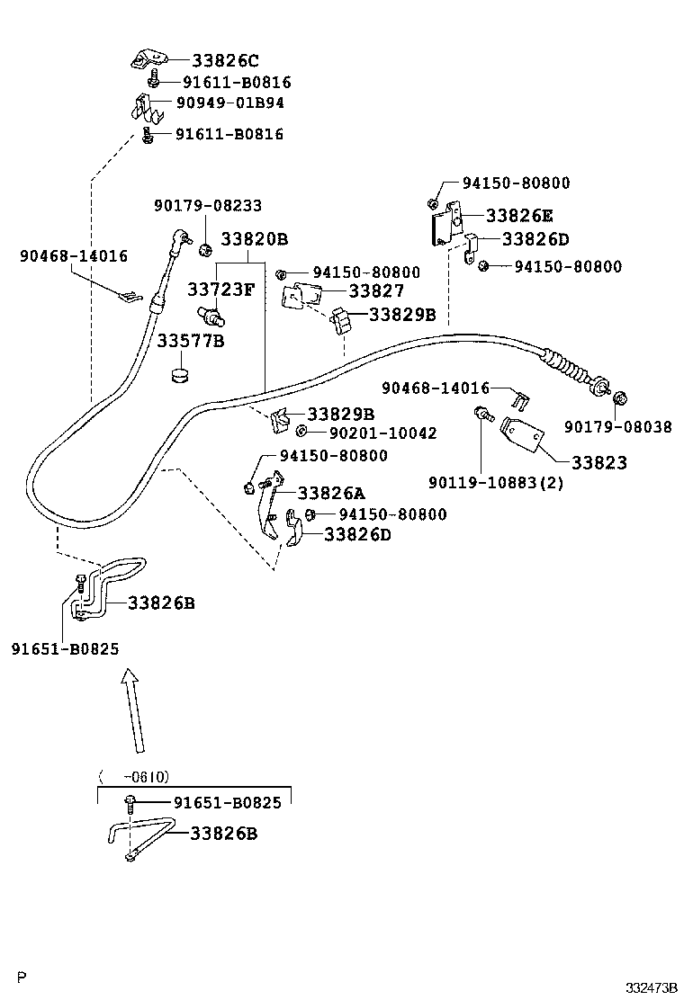33828-37120 BRACKET, TRANSMISSION CONTROL CABLE product image