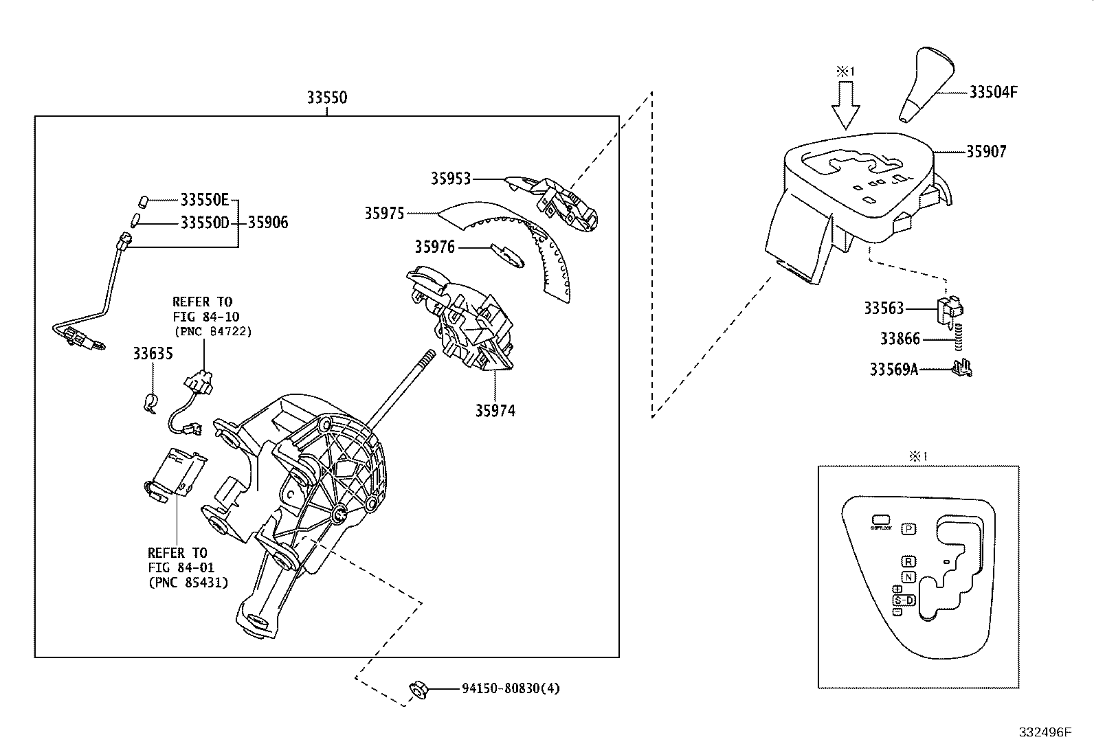 33563-68010 BUTTON, SHIFT LOCK RELEASE product image
