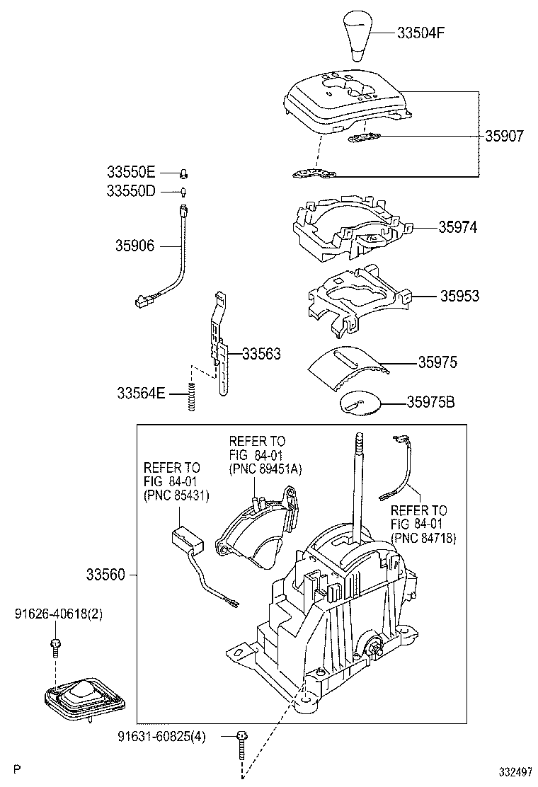 33530-02070 LEVER ASSY, SHIFT (FOR FLOOR SHIFT) product image