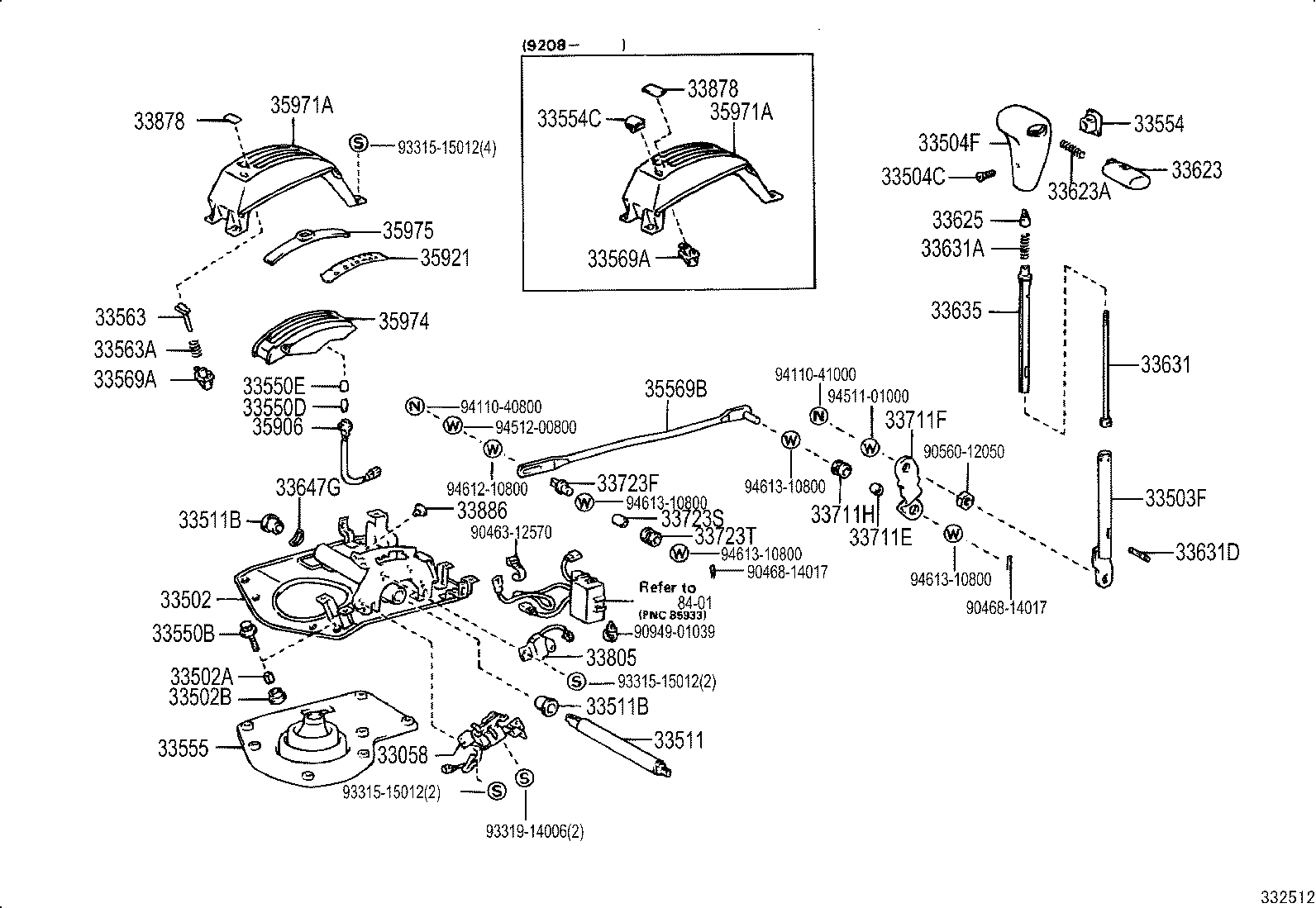 33055-60021 LEVER SUB-ASSY, SHIFT(FOR FLOOR SHIFT) product image