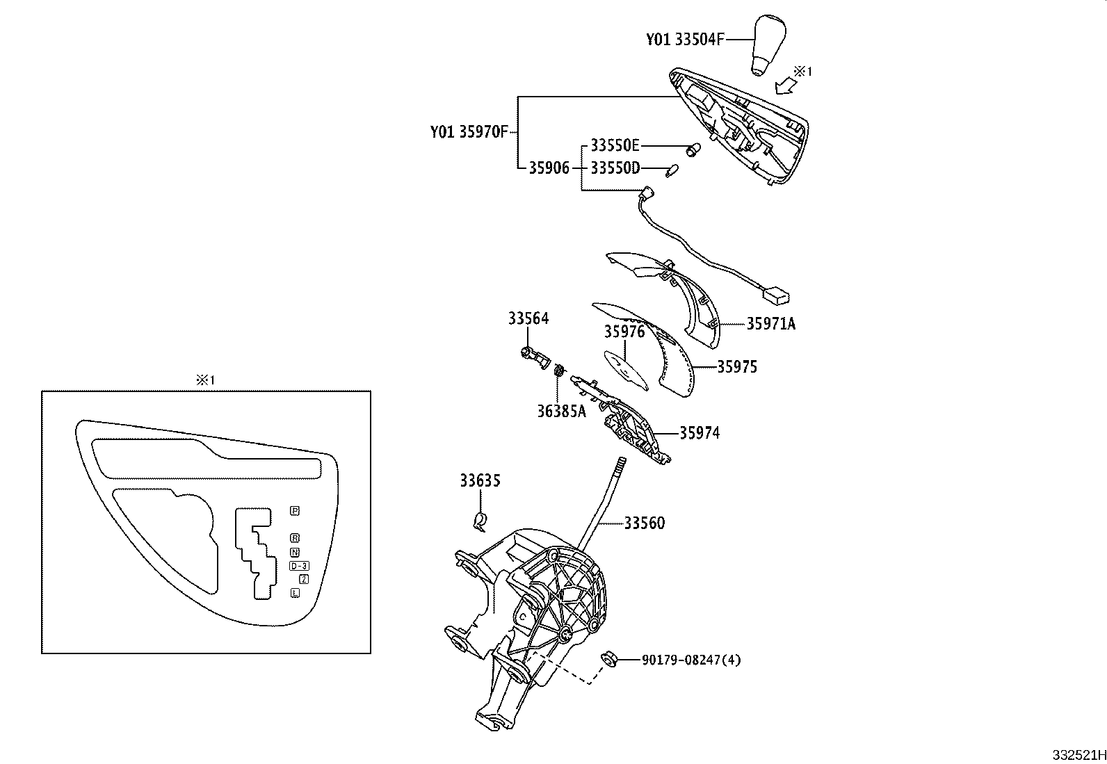 33829-44050 SUPPORT, TRANSMISSION CONTROL CABLE product image