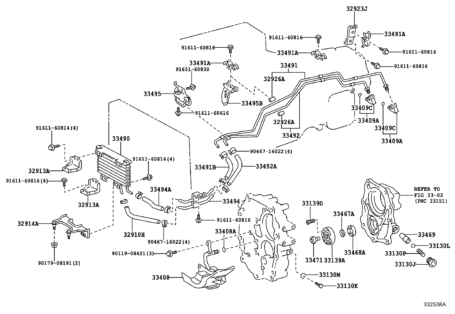 32924-65010 CLAMP, OIL COOLER TUBE, NO.2 product image