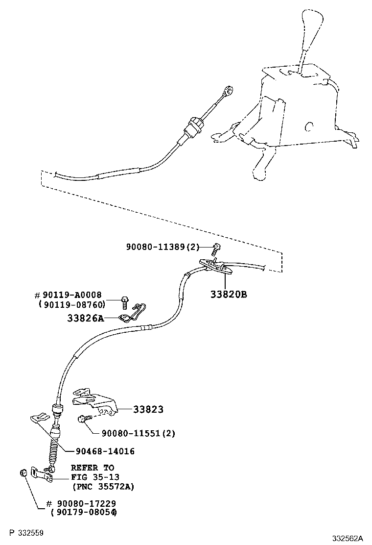 33504-06010-B3 KNOB SUB-ASSY, SHIFT LEVER product image