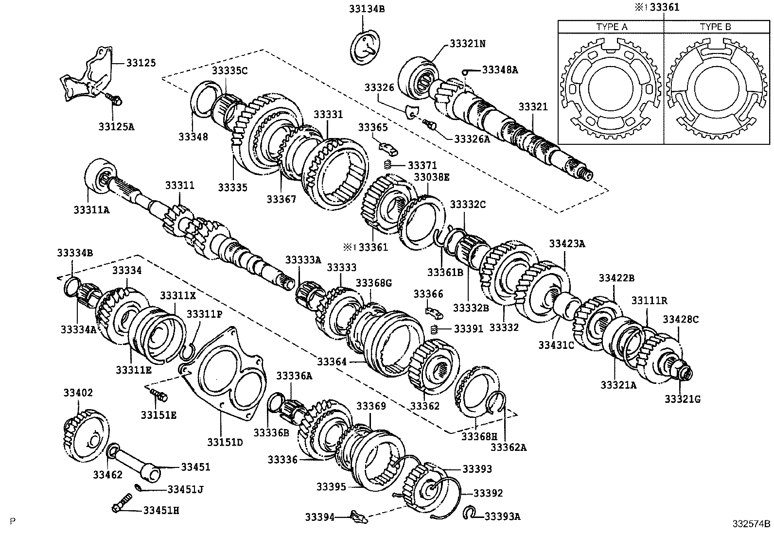 Toyota 90363-25060 BEARING (FOR OUTPUT SHAFT REAR)