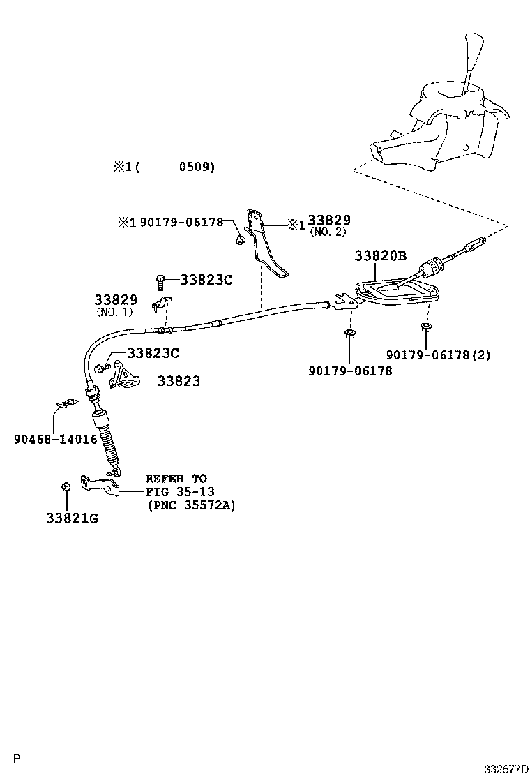 33560-52200 UNIT ASSY, SHIFT LOCK CONTROL product image